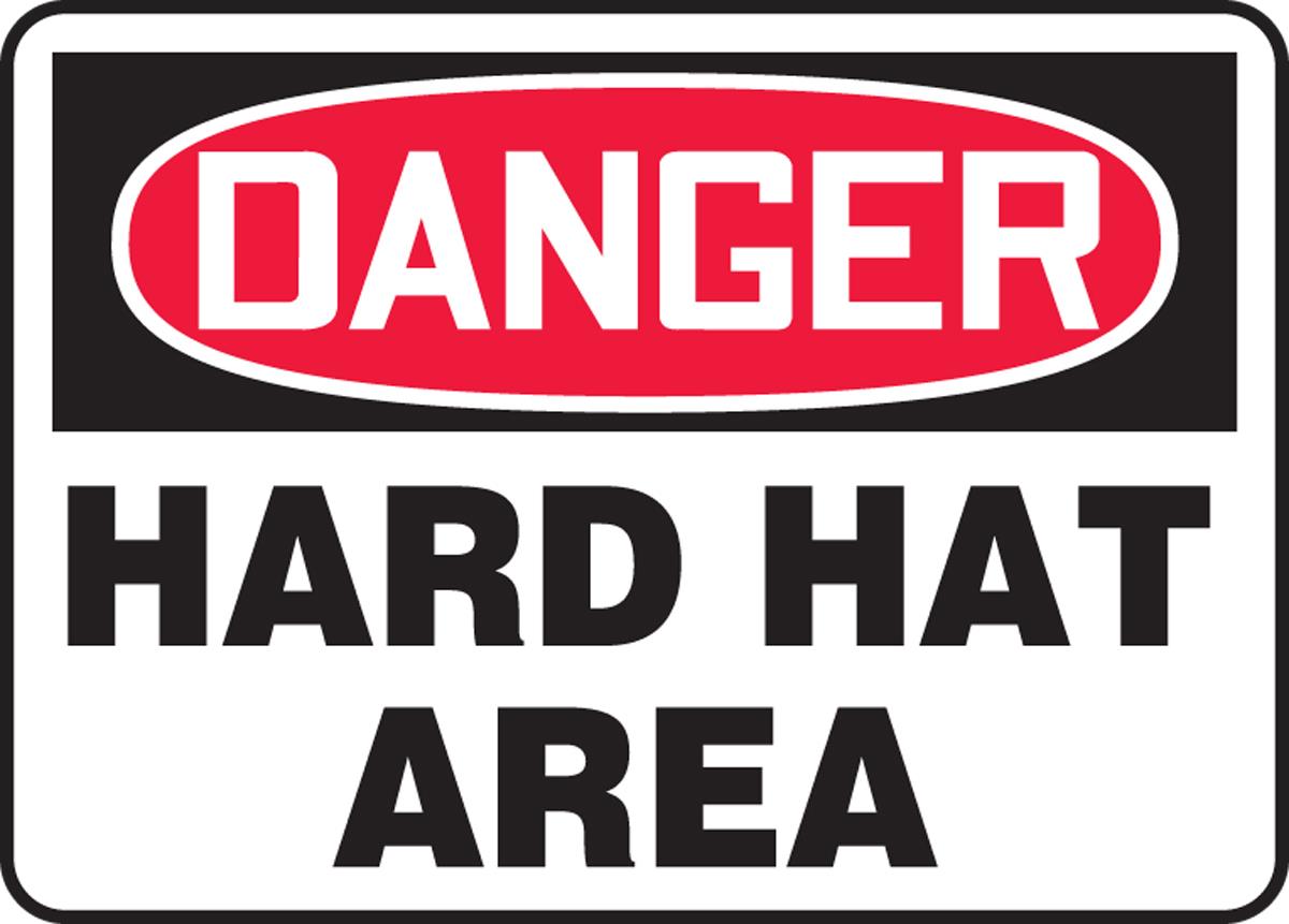 Danger Hard Hat Area, ALM - Personal & Protective Equipment